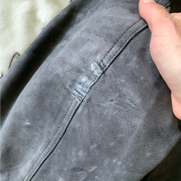 Vintage Overland Silverado Leather Bomber Jacket Blanket Lined Wool Pilot Flight - Picture 15 of 15